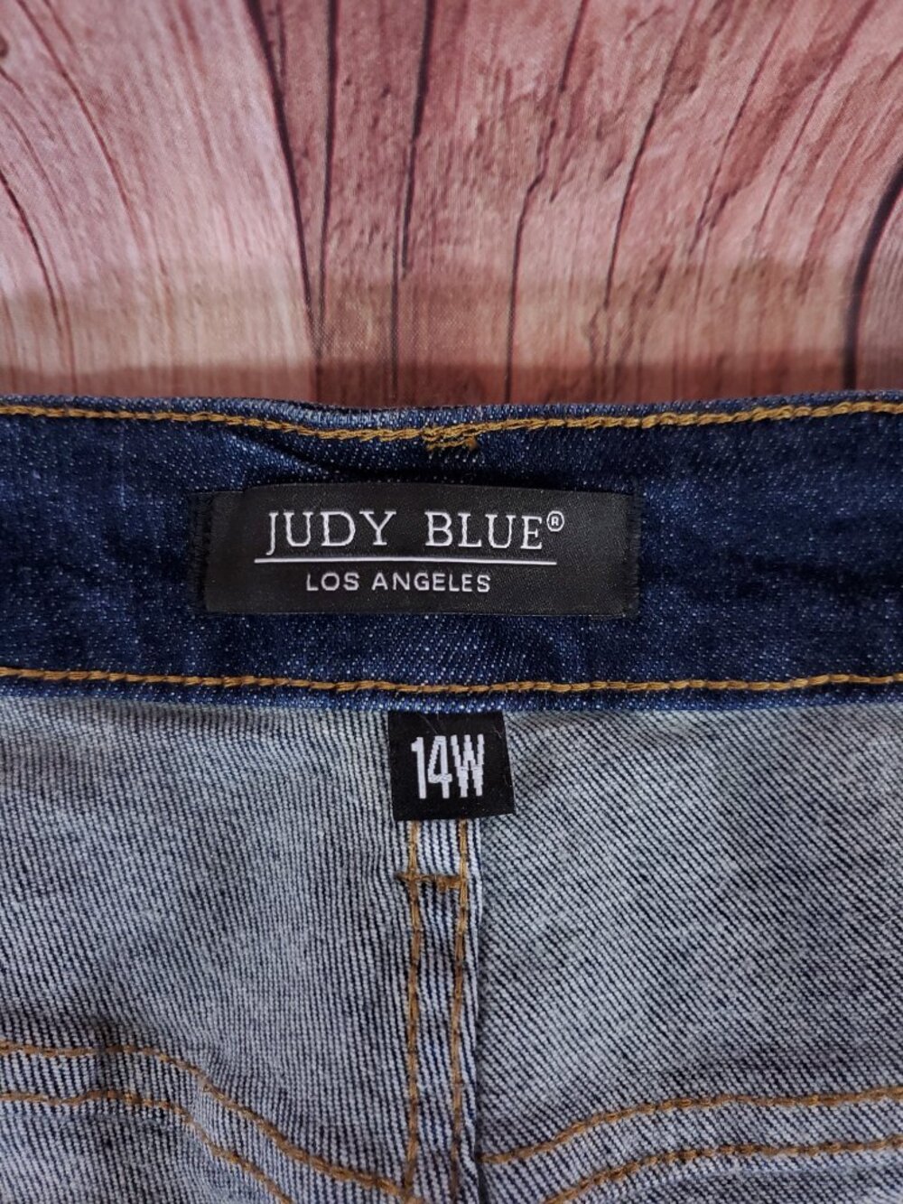 Judy Blue Womens 14W Slim Bootcut Jeans High Rise Distressed Side Slit Stretch - Picture 10 of 16
